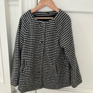Girl’s Bardot Junior houndstooth coat
